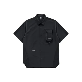 VIP Solid Color 3D Effect Pocket Thin Short Sleeved Shirt Unisex