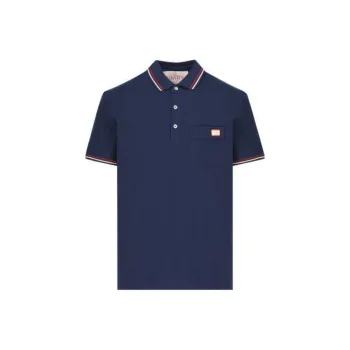 Valentino Logo Embroidered Button Detailed Polo Shirt