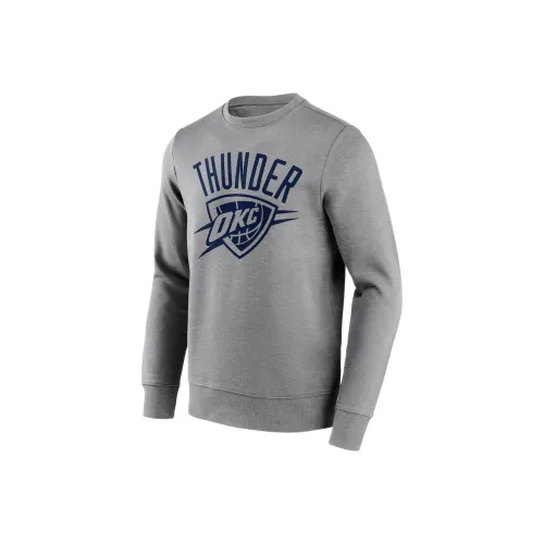 NBA Oklahoma City Thunder Mono Logo Crew Sweatshirt Men's Gray