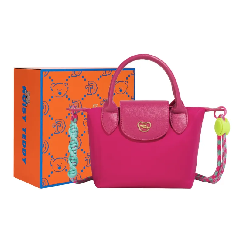 NOISY TEDDY Nylon Dumpling Bag Handbag Regular Women's Pink/Blue/Rose Red/Purple-11