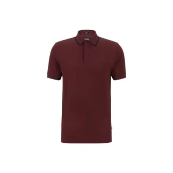 HUGO BOSS Performance Series Polo Shirts Men Dark Red