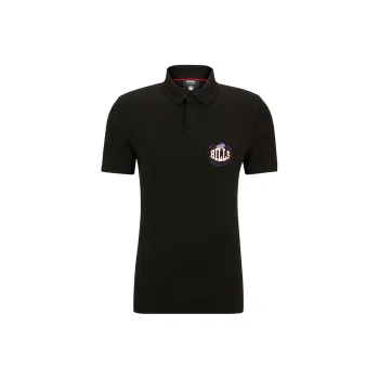 HUGO BOSS x NFL Cotton Piqué Polo Shirt With Collaborative Branding Polo Shirt Men's Black