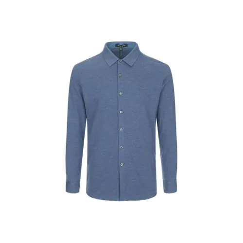 BRAUN BUFFEL Shirt Men's Blue Gray