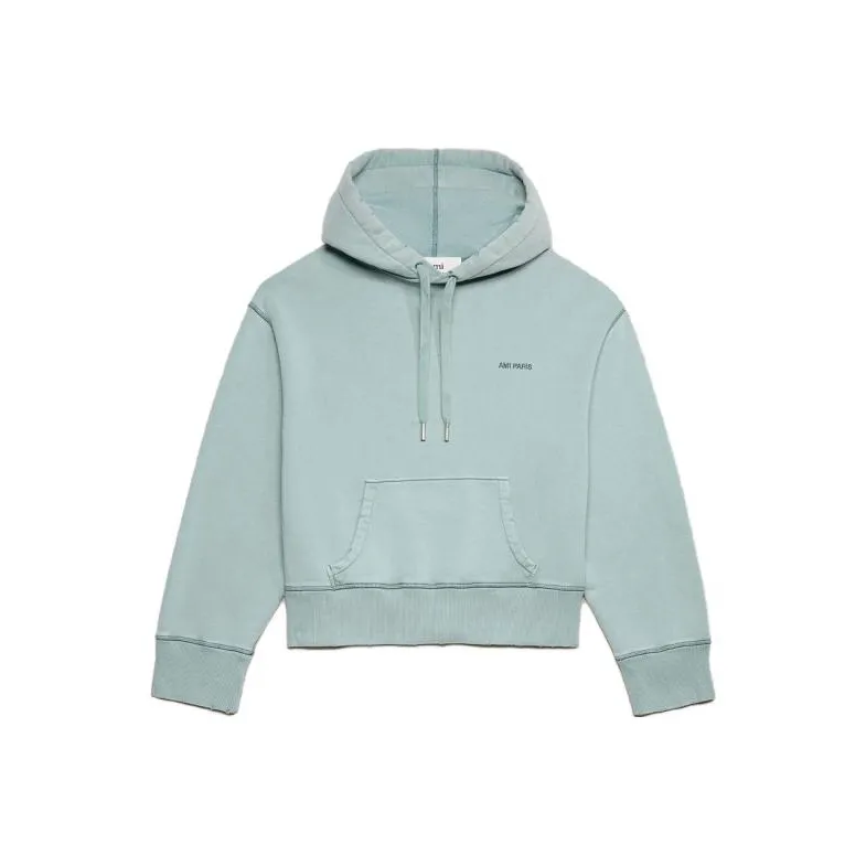 Ami Logo Embroidered Hoodie-0