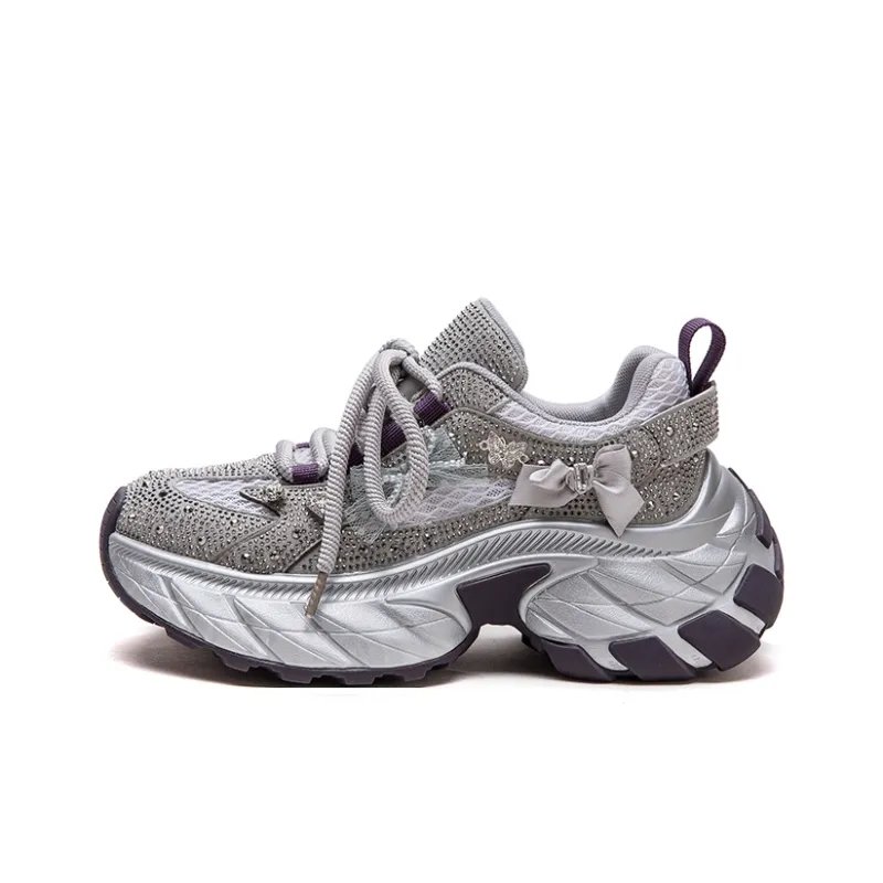 Chibang Lightweight Low Top Chunky Sneakers Women's-5