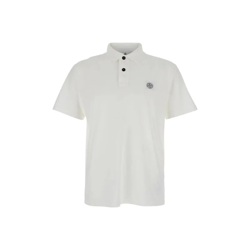 STONE ISLAND Logo Patch Short Sleeved Polo Shirt-0