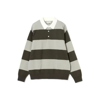Beams 25SS Polo Shirt Men's Charcoal Gray