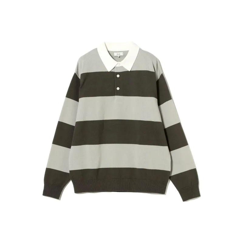Beams 25SS Polo Shirt Men's Charcoal Gray-0