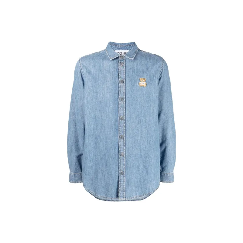 MOSCHINO Shirts Men Blue-0