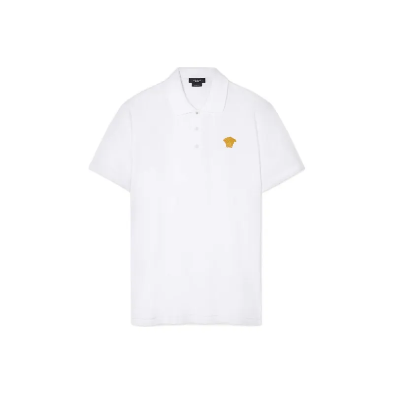 VERSACE Medusa Embroidered Polo Shirt-0