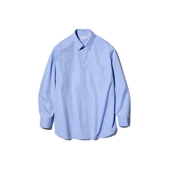 Jil Sander X UNIQLO Jil Sander Collaboration Shirts Men Light Blue