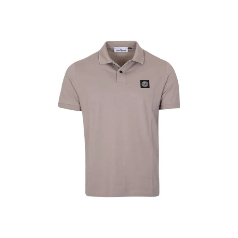 STONE ISLAND Logo Patch Short Sleeved Polo Shirt-0