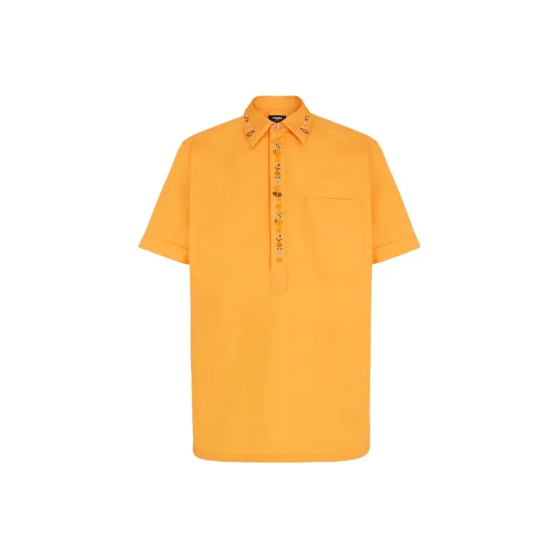 FENDI Shirts Men Orange-0