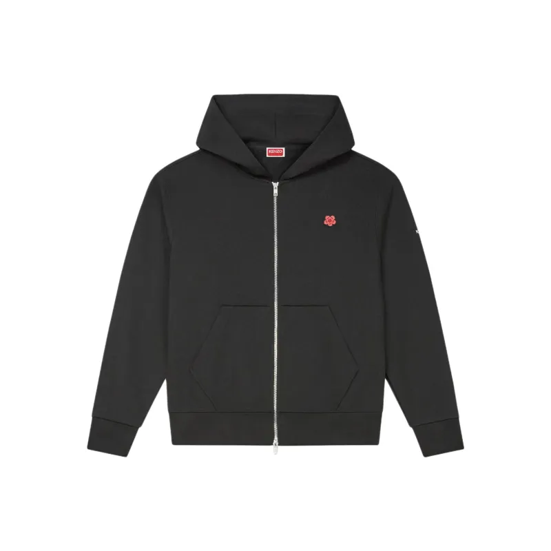 KENZO Boke Flower Embroidered Zipped Hoodie-0