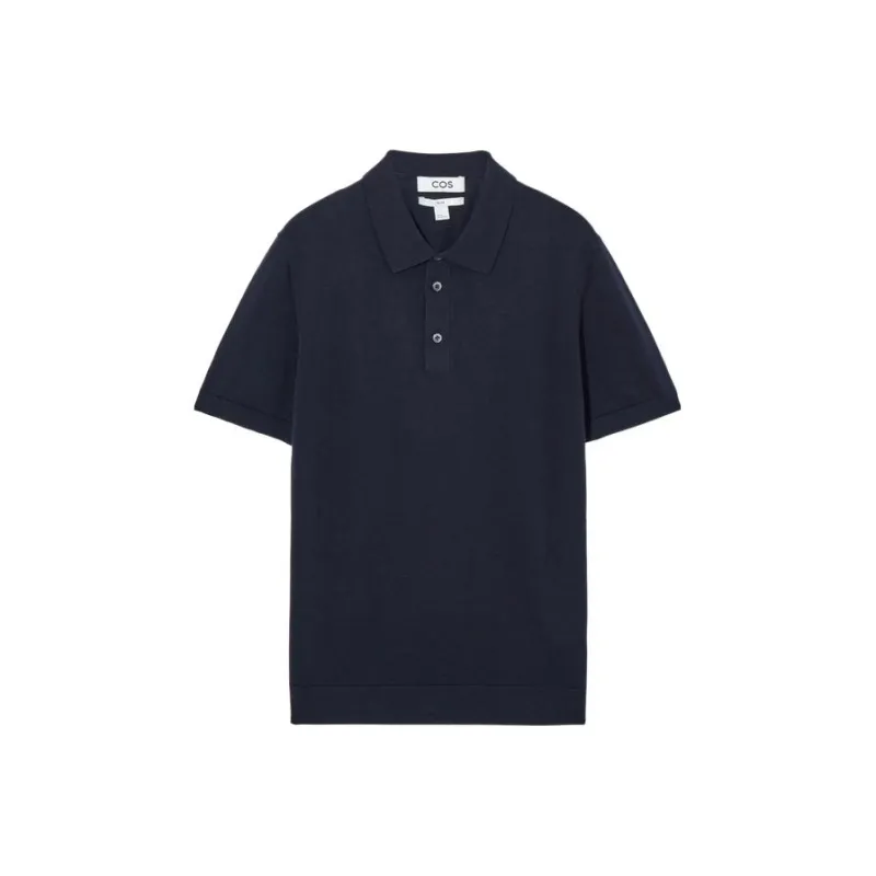 COS Polo Shirts Men Navy Blue-0