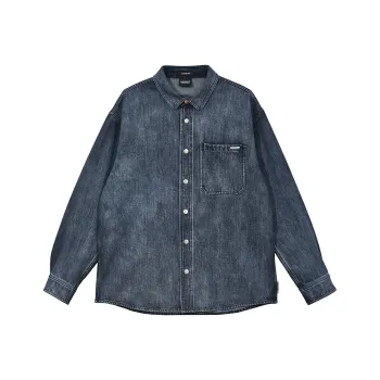 JACK&JONES Shirts Men C40 Light Denim Blue