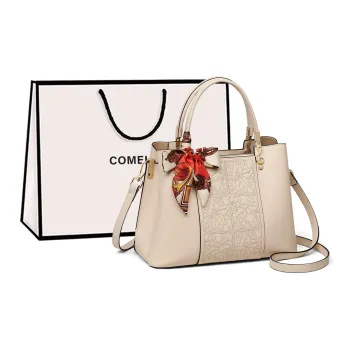 COMELY Cow Leather Handbag, Crossbody Bag, Shoulder Bag Regular Women's Apricot