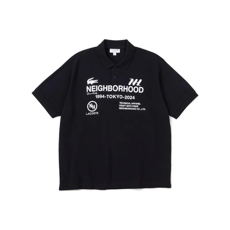Neighborhood X LACOSTE NEIGHBORHOOD Co-brand Polo Shirts Men Black-0