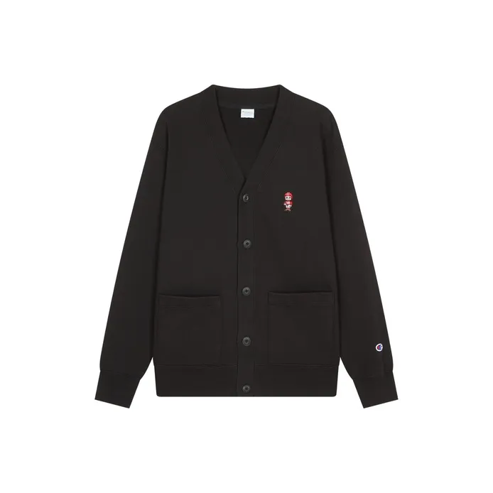 Champion V Neck Cardigan Sweatshirt Japan Version Unisex-0