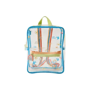 ZARA Polyester Blended With Thermoplastic Polyurethane Backpack Men's Transparent