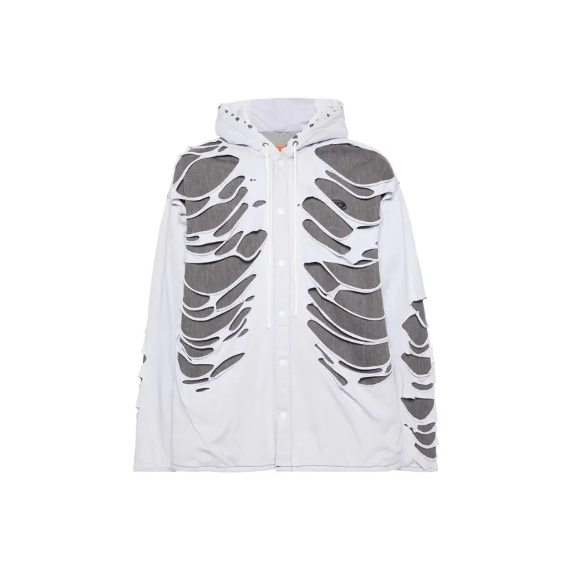 DIESEL D-Dewny-Hood-S Cut-Out Detailed Shirt-0