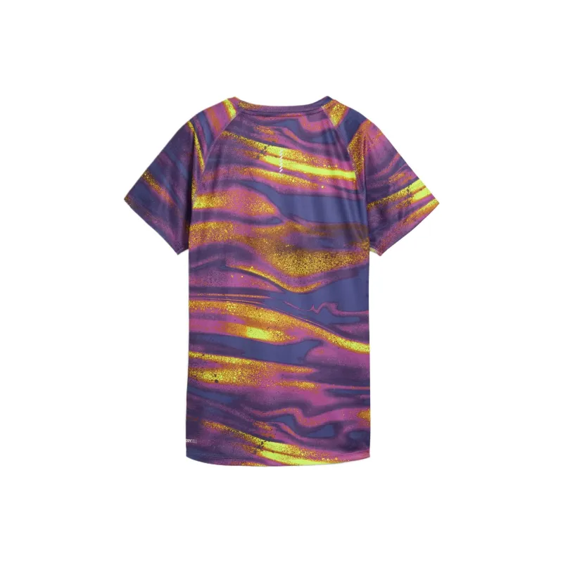 PUMA Velocity Raglan Sleeve T Shirt Women's Yellow Purple-1