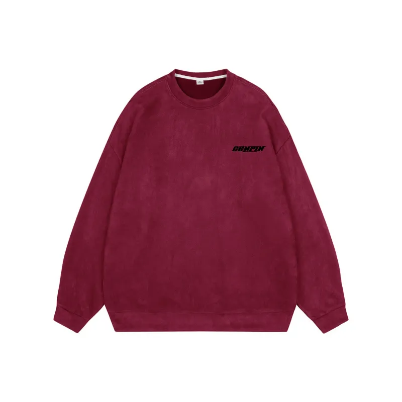 CENPIN Fleece Lined Suede Sweatshirt Unisex-9