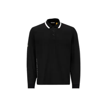 Moncler Hiroshi Fujiwara X Fragment Logo Long Sleeve Polo Shirt