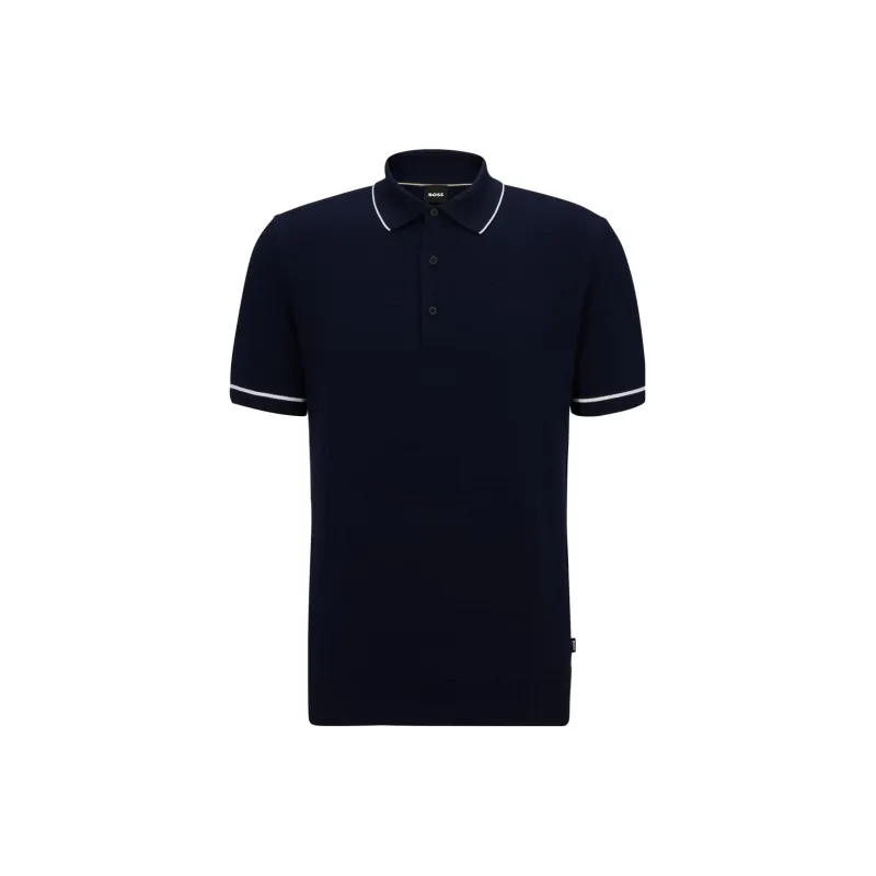 HUGO BOSS SS23 Polo Shirt Men's Marine Blue-0