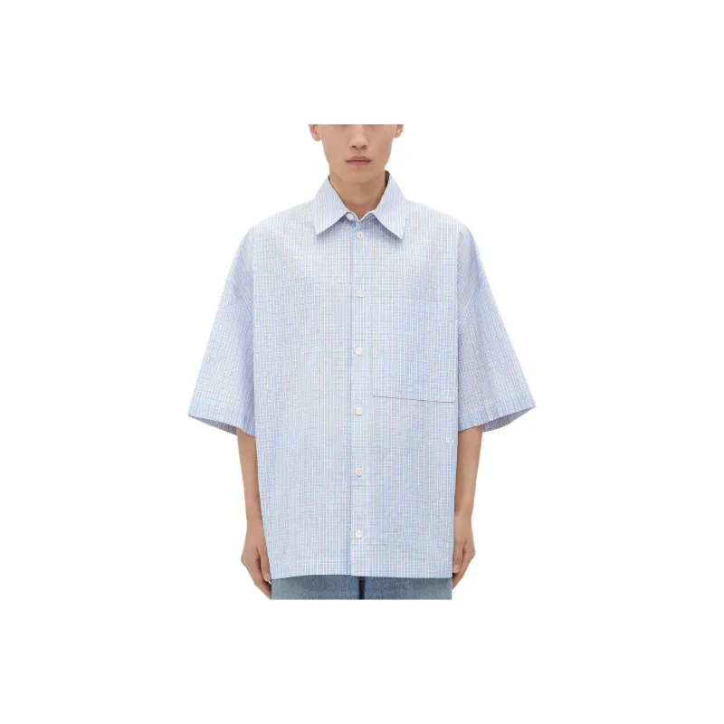 Bottega Veneta Bv Embroidered Check Overshirt-0