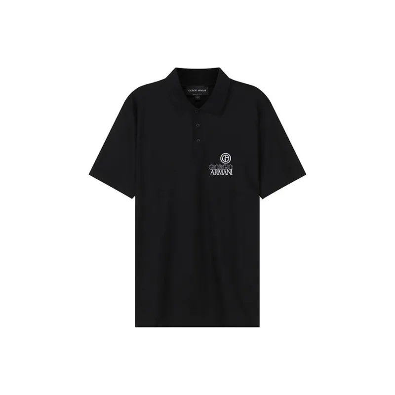 GIORGIO ARMANI Polo Shirts Men Black-0