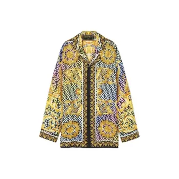 Fendi X VERSACE Shirts Men Yellow