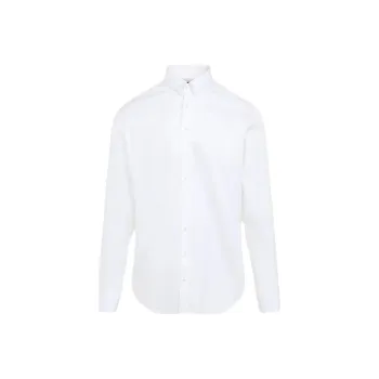 GIORGIO ARMANI Curved Hem Twill Shirt
