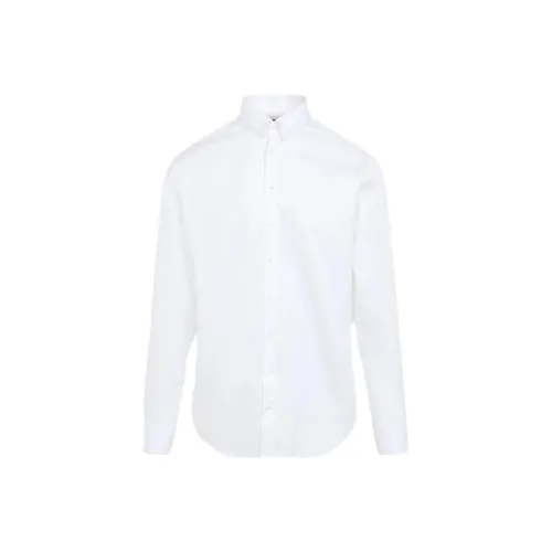 GIORGIO ARMANI Curved Hem Twill Shirt