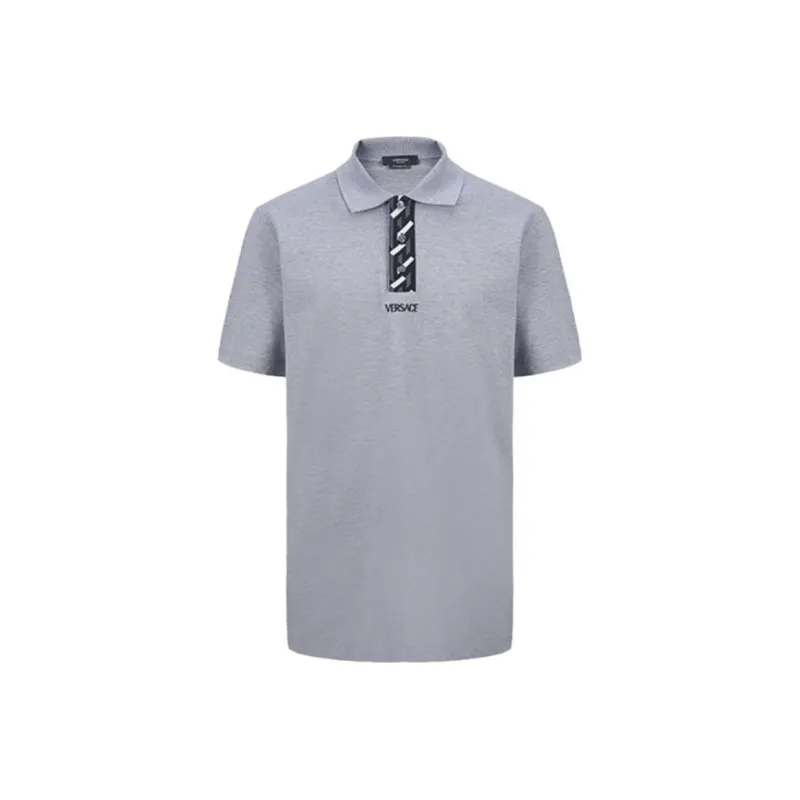 VERSACE SS23 Polo Shirt Men's Gray-0