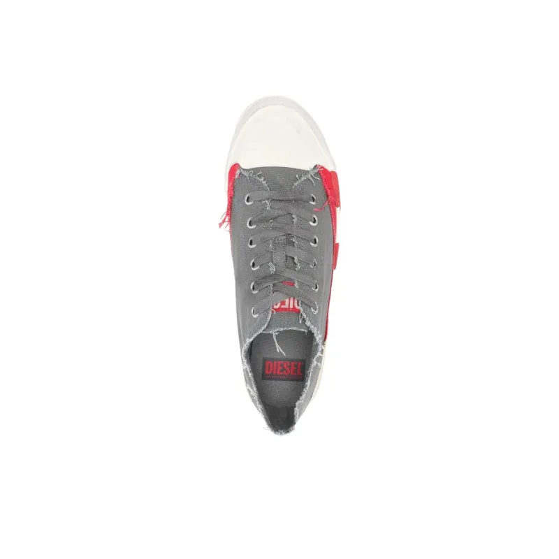 DIESEL S D Verse Low Top Canvas Shoes Men's Gray-4