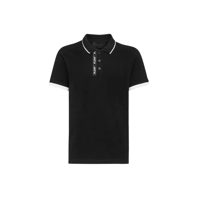 PHILIPP PLEIN Logo tape Detail Polo Shirt-0