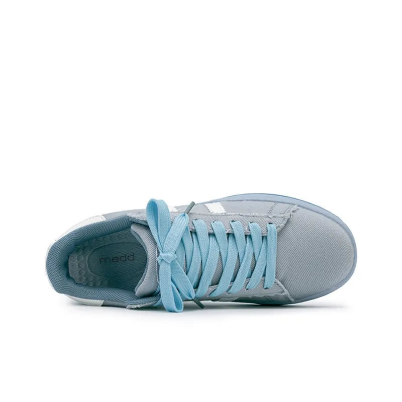 Medd Non slip Lightweight Low Top Skateboard Shoes Unisex Blue-1