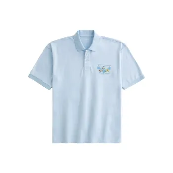 Hollister Polo Shirt Men's Light Blue