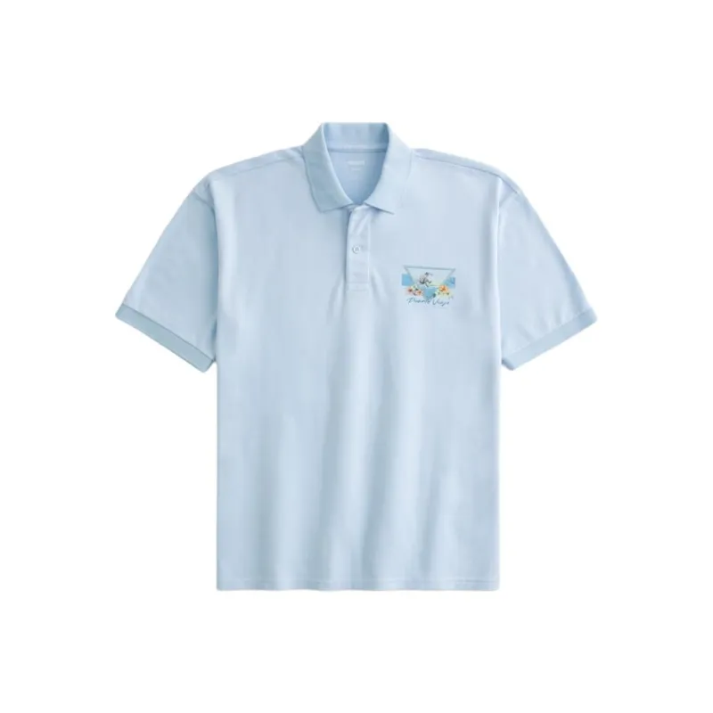 Hollister Polo Shirt Men's Light Blue-0