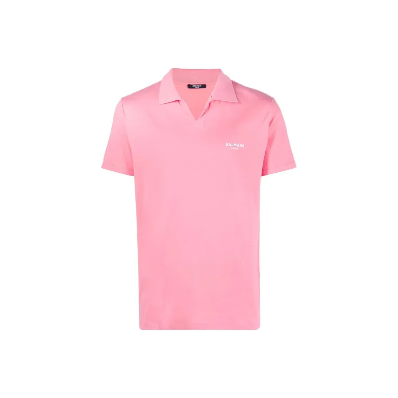 BALMAIN Polo Shirts Men Pink-0