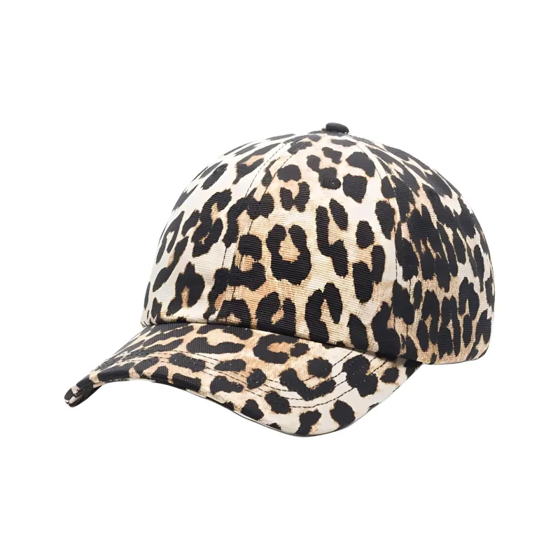 GANNI Leopard-Print Curved Peak Baseball Cap-1