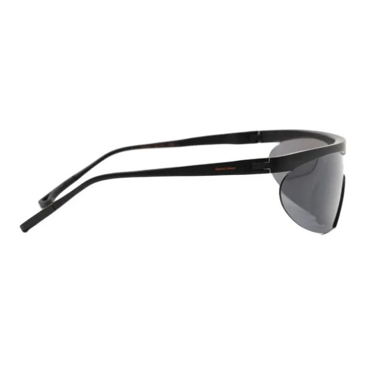 District Vision Irregular Shape Sunglasses Men's Black-3