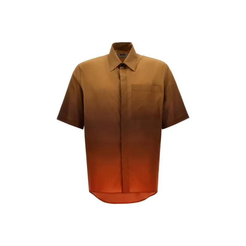 MSGM Gradient Effect Short Sleeved Shirt-0