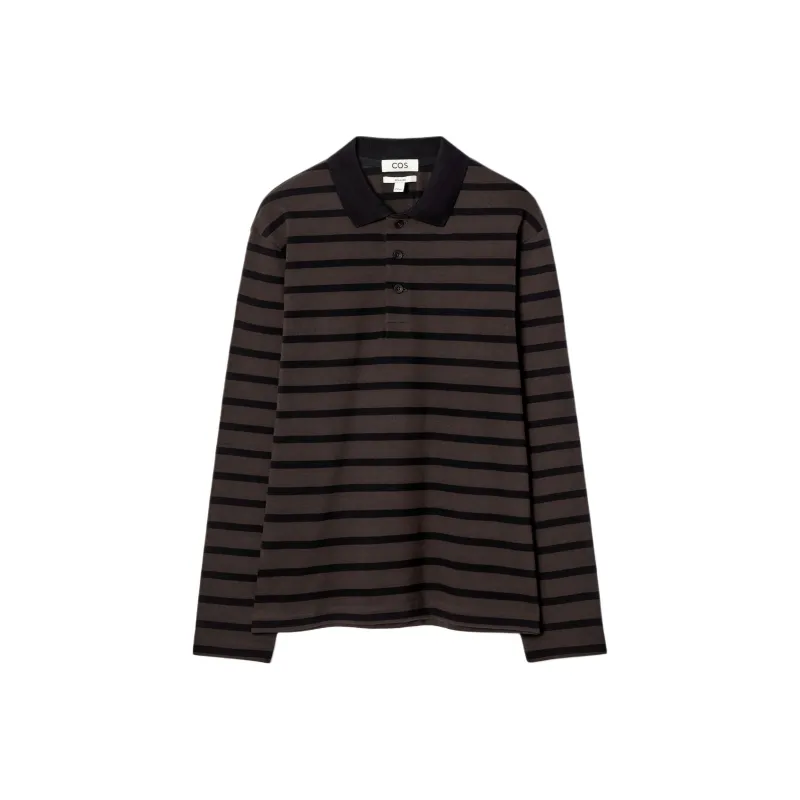 COS Polo Shirt Men's Brown/Black-0