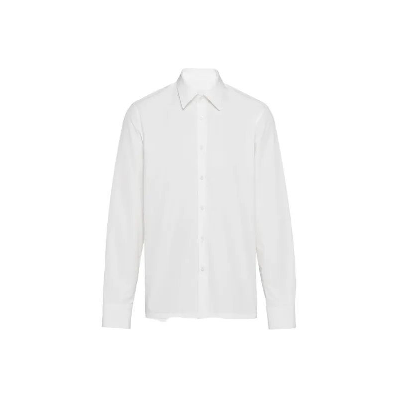 PRADA Triangle logo Cotton Shirt-0