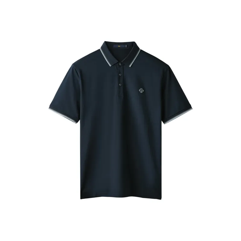 HLA Polo Shirts Men Navy Blue 34-0