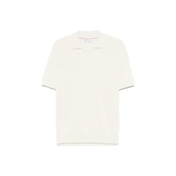 Brunello Cucinelli Fine Knitted Ribbed Polo Shirt
