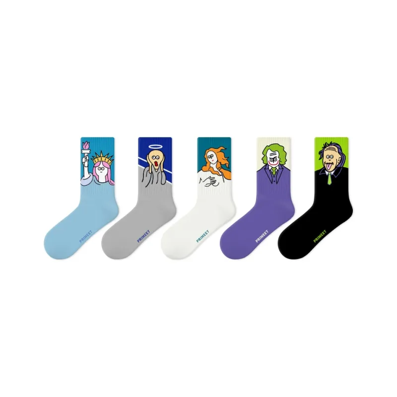 Primeet Mid Calf Socks Unisex 5 Pack-7