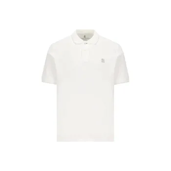 Brunello Cucinelli Logo Embroidered Short Sleeved Polo Shirt